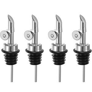 4PCS Liquor Bottle Pourers, Auto Flip Olive Oil Dispenser Spout